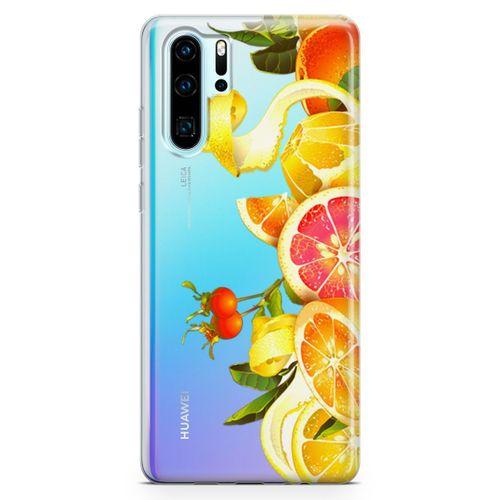 Huawei P30 Pro Kılıf Yapraklı Turunçgiller Arka Kapak Koruma Desenli Full Koruyucu