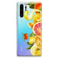 Huawei P30 Pro Kılıf Yapraklı Turunçgiller Arka Kapak Koruma Desenli Full Koruyucu