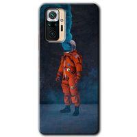 Potkal Hediye Fabrikası Xiaomi Redmi Note 10 Pro Kılıf HD Desen Baskılı Arka Kapak - Smoke Astronot