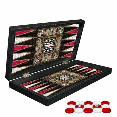 Klasik Sedef İşlemeli Tavla Model 1