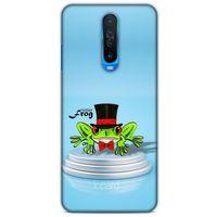 Xiaomi Redmi K30 Kılıf FunnyMaX (7) Telefon Kılıfı Açık Mavi Kurbağa