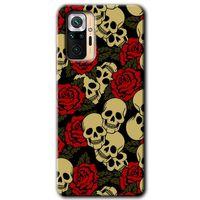 MRCİLETİSİM Xiaomi Redmi Note 10 Pro Kılıf HD Desen Baskılı Arka Kapak + Temperli Cam - Kurukafa Aşk