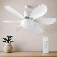 6 Kanatlı Kumandalı 2in1 Tavan Vantilatör Avize 40W