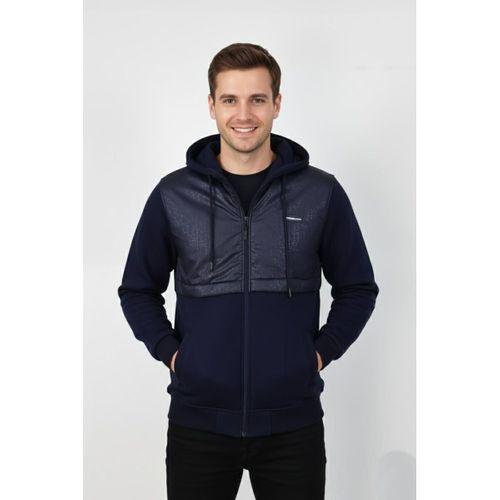 Erkek Kapitone Modelli 3 İplik Kapüşonlu Sweatshirt BGL-ST04865