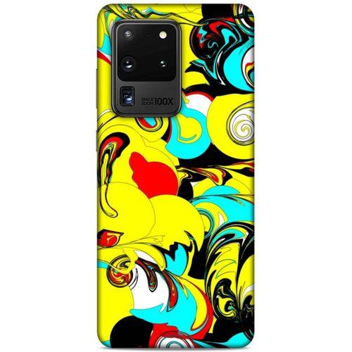 Lopard Samsung Galaxy S20 Ultra Uyumlu Kılıf Soyut Sanat (26) Desenli Tpu Silikon Kılıf