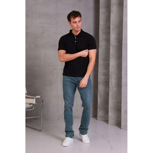 Erkek Slim Fit Pamuklu Yumuşak Doku Nefes Alan Kumaş Yakalı Tişört