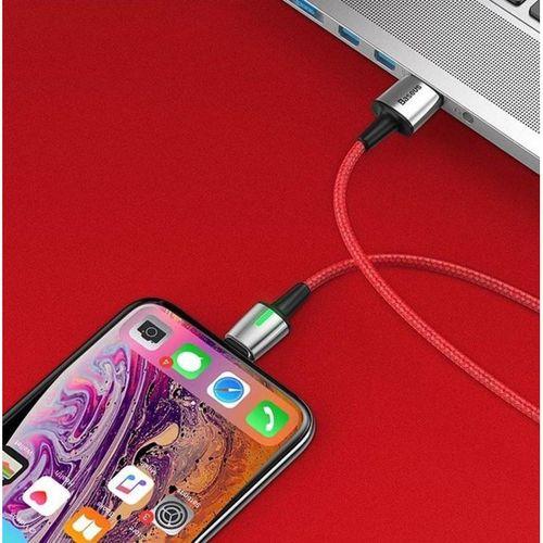 Baseus Zinc Magnetic Mikro Usb Kablo Şarj 100 Cm 2A Mikro Usb Başlık Red