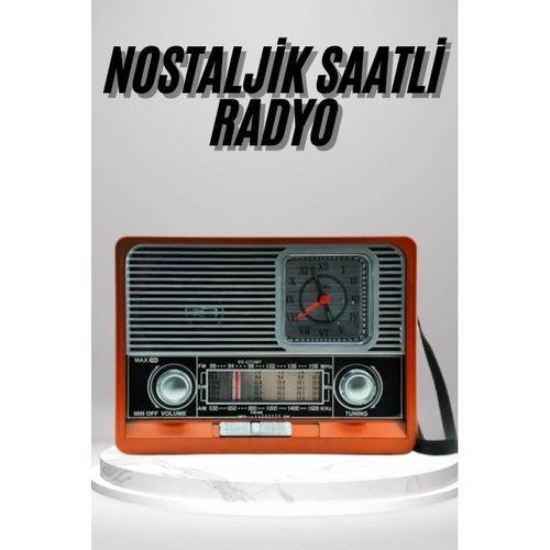 Nostaljik Vintage Radyo Taşınabilir Bluetooth Bağlantılı Hoparlör Radyo