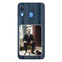 Samsung Galaxy A40 Kılıf Atatürk (37) Silicone Cover Laci Ahşap