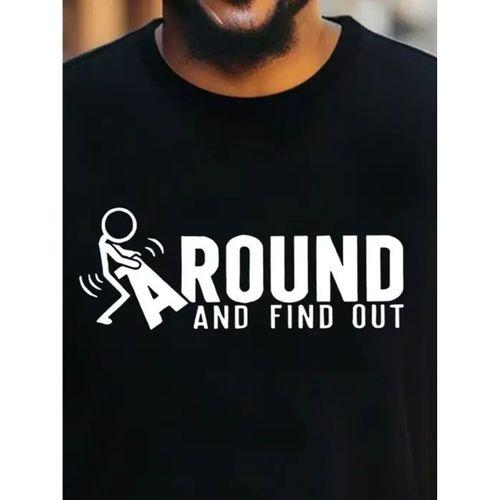 Erkek Around Baskılı Süprem T-shirt