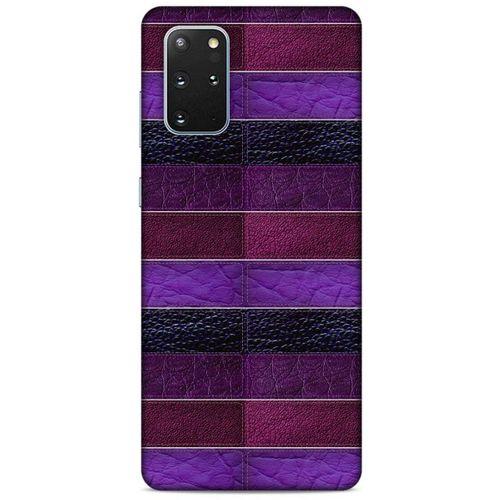 Samsung Galaxy S20 Plus Kılıf Patchwork (14) Lansman Kılıf Mor Bordo