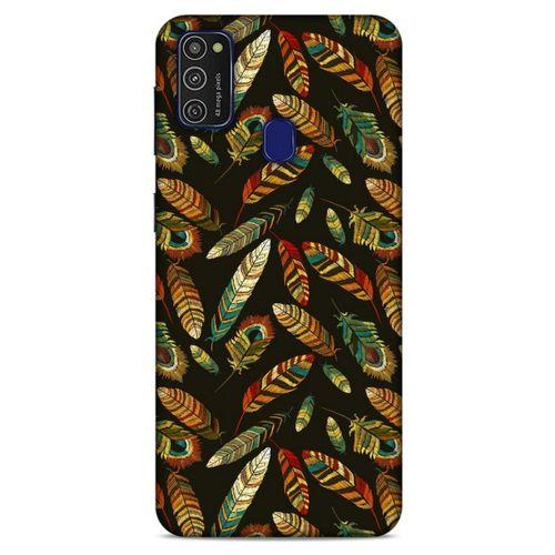 Samsung Galaxy M21 Kılıf Desenli Özel Seri Tüyler (9) Kılıf