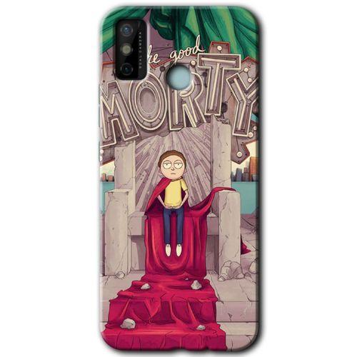 Tecno Spark 6 Go Kılıf HD Desen Baskılı Arka Kapak - Morty + Kırılmaz Cam