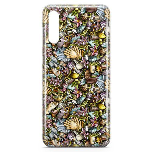 Samsung Galaxy A70 Kılıf Kozmetik Kişisel Bakım Doodle Arka Kapak Koruma Desenli Full Koruyucu