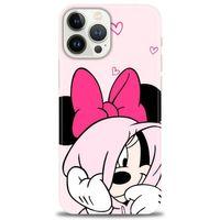 iPhone 13 Pro Max Kılıf HD Baskılı Kılıf - Pink + Tam Ekran Koruyucu
