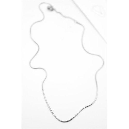 Yılan Zincir Kolye - 46cm - Gümüş