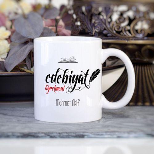 Kişiye Özel Edebiyat Öğretmeni Kupa Bardak