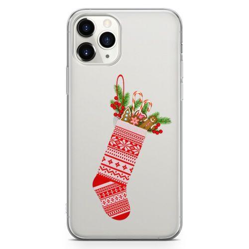 Apple iPhone 11 Pro Kılıf Noel Çorabı Arka Kapak Koruma Desenli Full Koruyucu