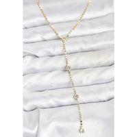 316L Çelik Gold Renk Ezme Zincir Model Y Kadın Kolye