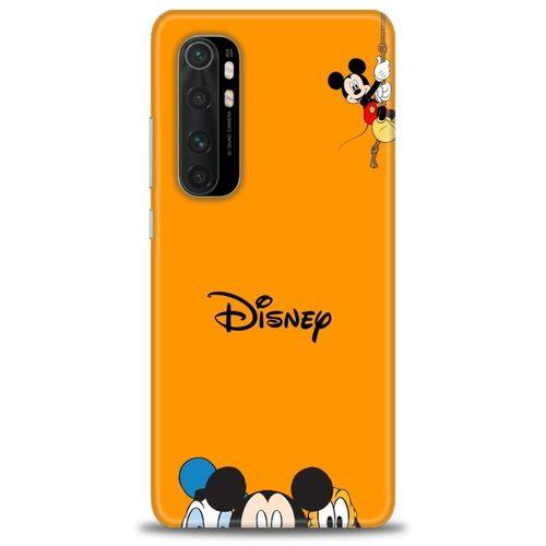 Xiaomi Mi Note 10 Lite Kılıf HD Baskılı Kılıf - Turuncu Disney + Tam Ekran Koruyucu