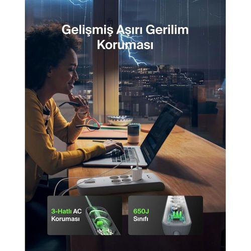 BELKIN BSV604 2 METRE 6LI USBA AKIM KOR. PRIZ