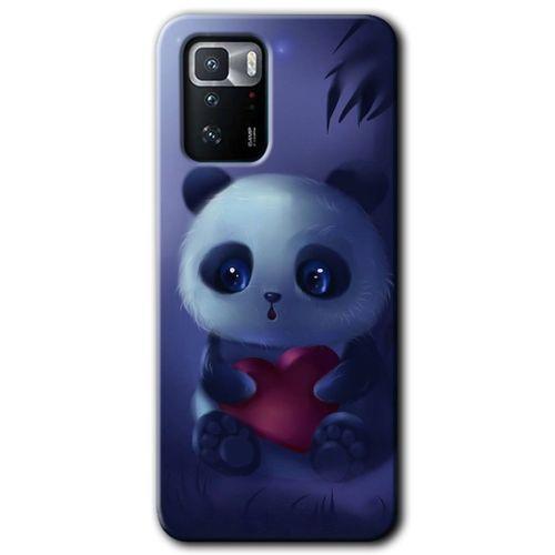 Poco x3 GT Kılıf HD Desen Baskılı Arka Kapak + Temperli Cam - Bebek Panda