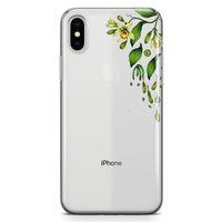 Apple iPhone X Kılıf Vanilya Çiçeği Arka Kapak Koruma Desenli Full Koruyucu