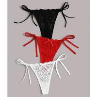 Kadın 3'lü Dantelli Yandan Bağlamalı Seksi Tanga