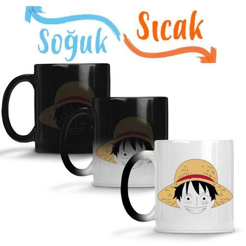 Luffy - One Piece Sihirli Kupa Bardak Porselen
