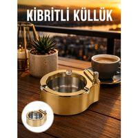 Çakmaklı Küllük Paslanmaz Metal Dayanıklı Tasarım Yeni Nesil