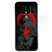 Tecno Camon 16 Kılıf HD Desen Baskılı Arka Kapak - Black Ayyıldız