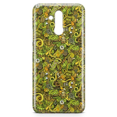 Huawei Mate 20 Lite Kılıf Avcılık Doodle Arka Kapak Koruma Desenli Full Koruyucu