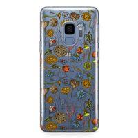 Samsung Galaxy S9 Kılıf Çörek Otu Arka Kapak Koruma Desenli Full Koruyucu