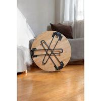 Bambu Metal Ayaklı Katlanabilir Yuvarlak Masa - 44.5 x 48 x 3 cm