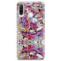 Huawei P30 Lite Kılıf Sevgili Doodle Arka Kapak Koruma Desenli Full Koruyucu