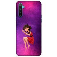 Oppo Realme 6i Kılıf Depresyon (40) Fit Silikon Kılıf Kahverengi Beyaz