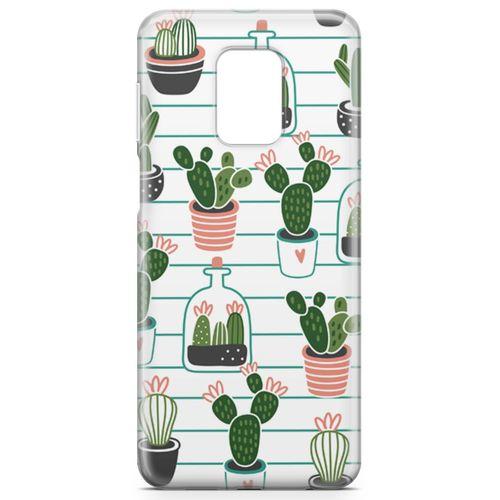 Xiaomi Redmi Note 9s Kılıf Kaktüs 2 Arka Kapak Koruma Desenli Full Koruyucu