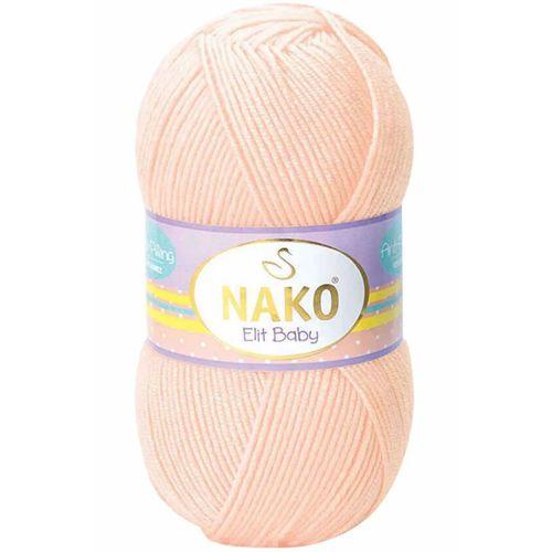 1 Adet Elite Baby El Örgü İpi Tüylenmeyen Bebek Yünü Soft Şeftali 3701