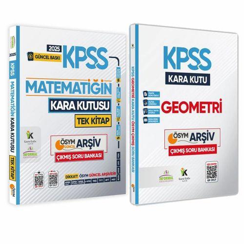2025 KPSS Kara Kutu Matematik TEK KİTAP ve Geometri Set Çıkmış Soru Bankası Konu Özetli Video/PDF Çözümlü