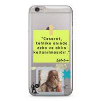 Apple iPhone 6 Plus - 6S Plus Kılıf Caps Eflatun Arka Kapak Koruma Desenli Full Koruyucu