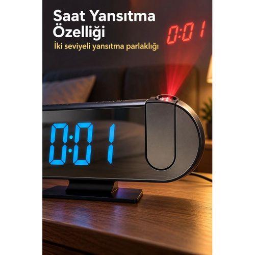 Projeksiyonlu Dijital Masa Saati Alarm Ve Sıcaklık Göstergeli