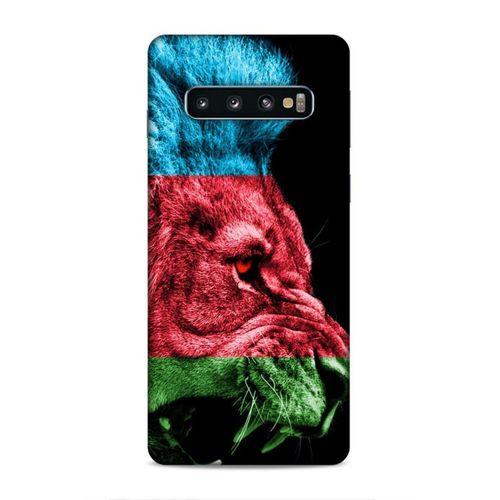 Samsung Galaxy S10 Uyumlu Kılıf Azarbaijan (24) Darbe Emici Kılıf Bayrak Aslan