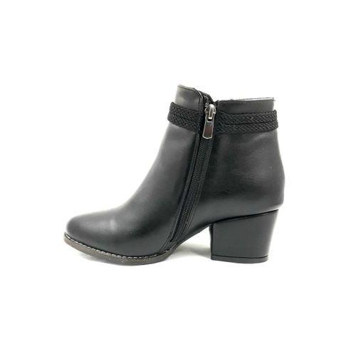 PUNTO 425055 Siyah 5 Cm Fermuarlı Kadın Bot