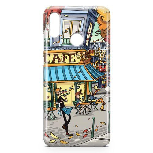 Huawei P Smart 2019 Kılıf Paris Kafe Arka Kapak Koruma Desenli Full Koruyucu