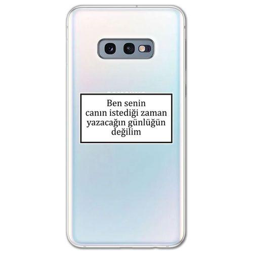 Galaxy S10e Kılıf HD Yazı Baskılı Silikon Arka Kapak - Yazı 10