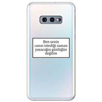 Galaxy S10e Kılıf HD Yazı Baskılı Silikon Arka Kapak - Yazı 10