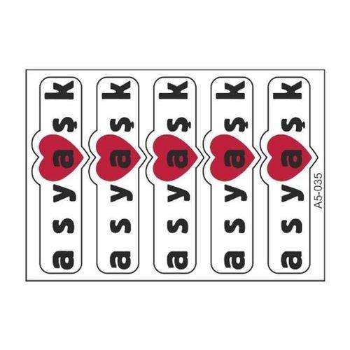 SEVGENT A5 Sticker 047 Tek Paket Çoklu