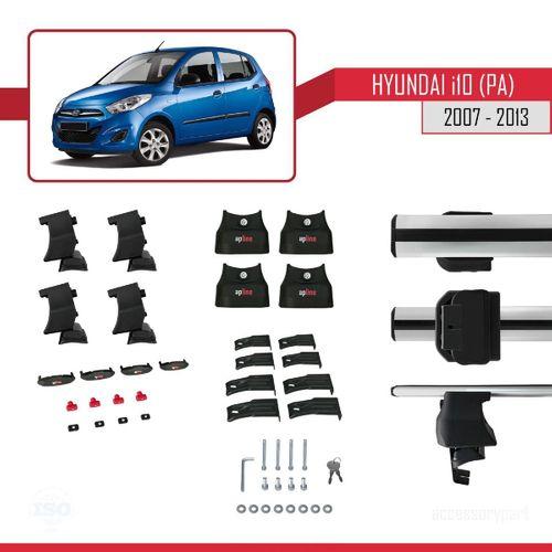 Hyundai i10 (PA) 2007-2013 Arası ile uyumlu ACE-4 Ara Atkı Tavan Barı GRİ
