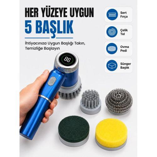 5'i 1 Arada Şarjlı Temizlik Fırçası İle Güçlü Ve Pratik Temizlik