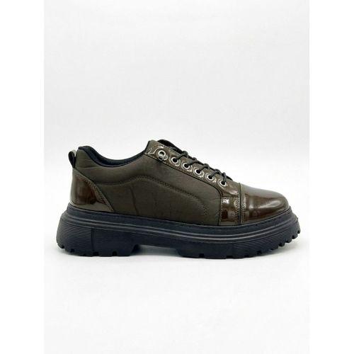 BA0245 Kahverengi Rugan Paraşüt Detaylı Akıllı Lastik Bağcık Yüksek Taban Günlük Erkek Ayakkabı